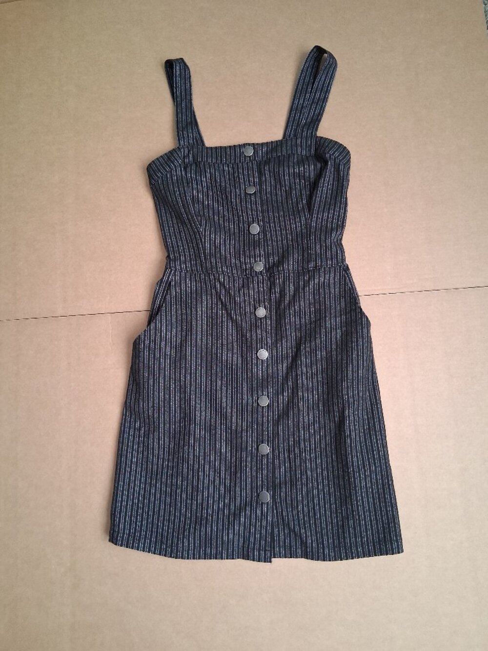 Hollister Co. Women's Black Pinstripe Dress